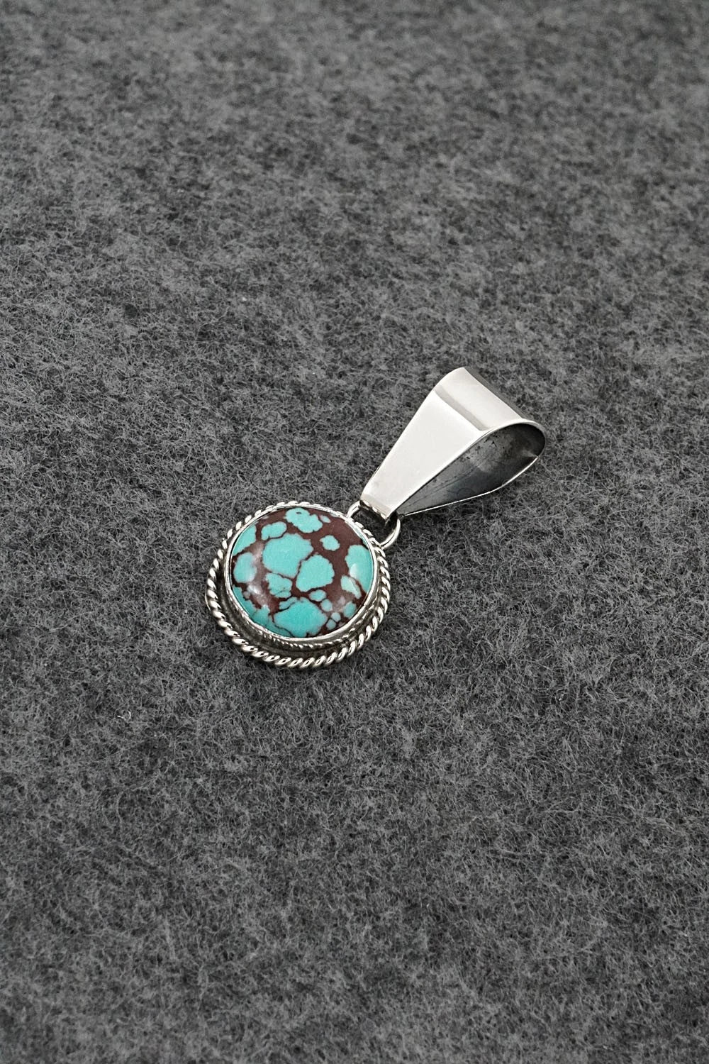 Turquoise & Sterling Silver Pendant - Eugene Gruber