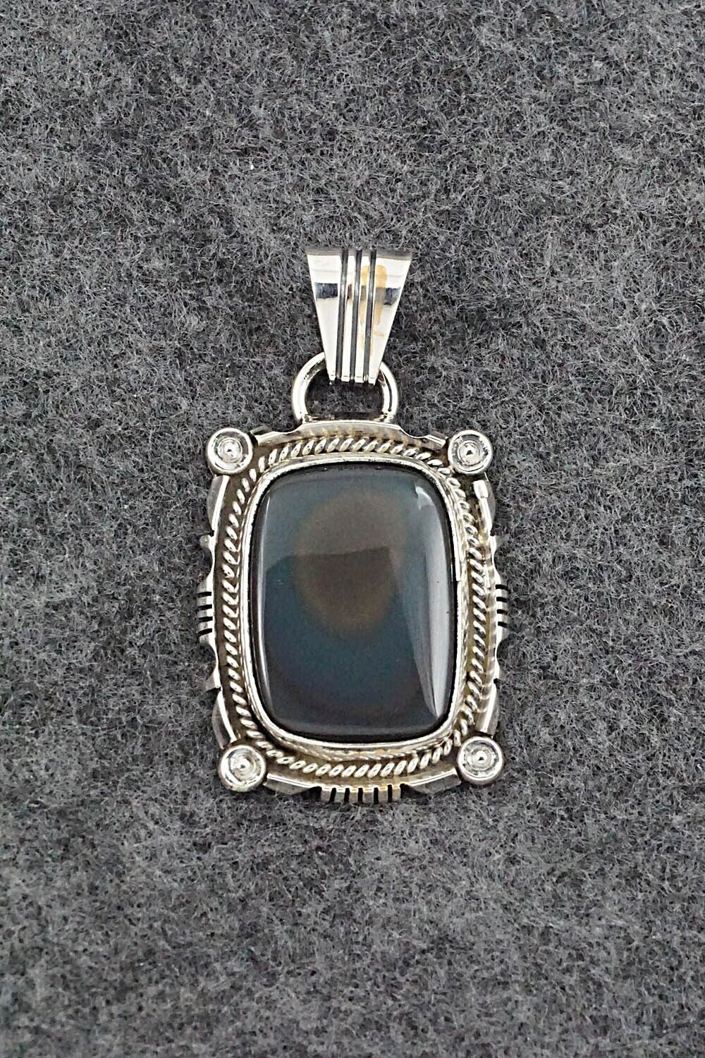 Onyx & Sterling Silver Pendant - Sharon McCarthy