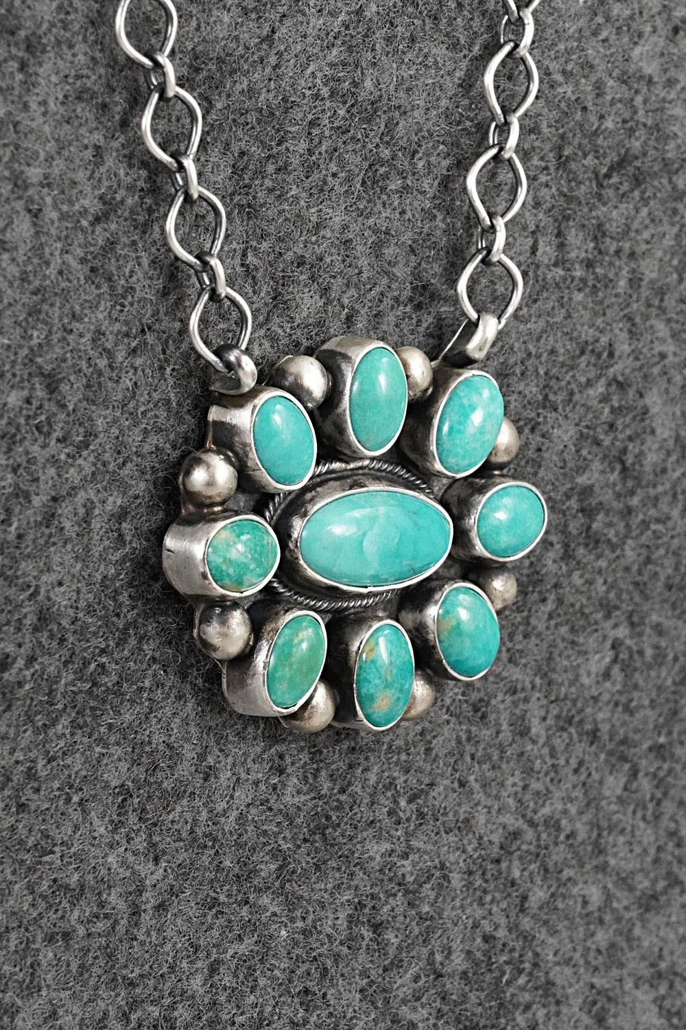 Turquoise & Sterling Silver Necklace - Kathleen Livingston