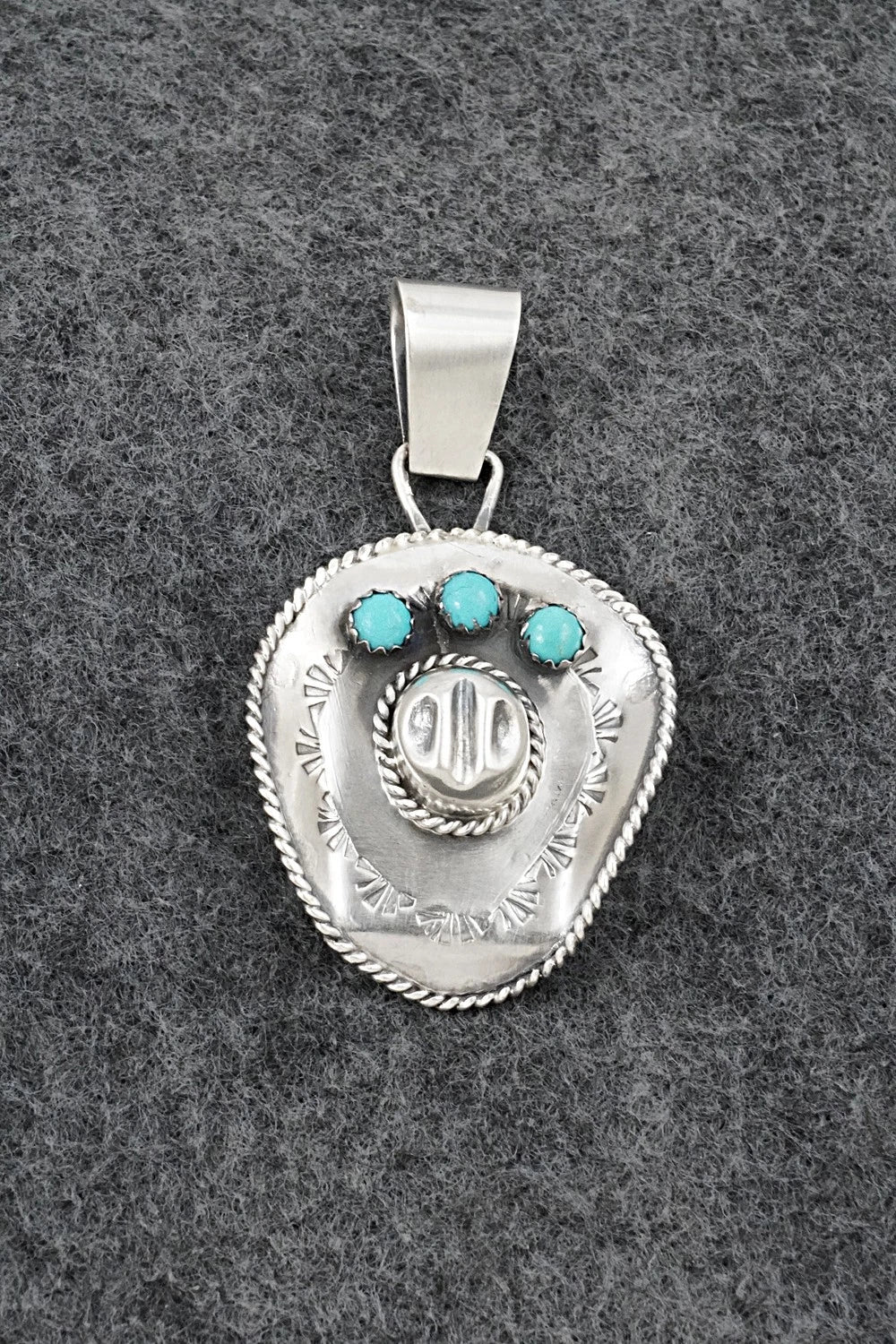 Turquoise & Sterling Silver Pendant - Davey Morgan