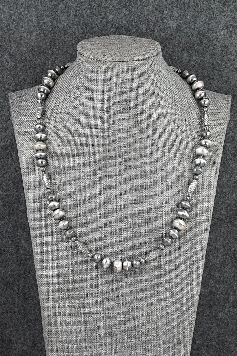 Sterling Silver Navajo Pearl Necklace 20" - Vintage