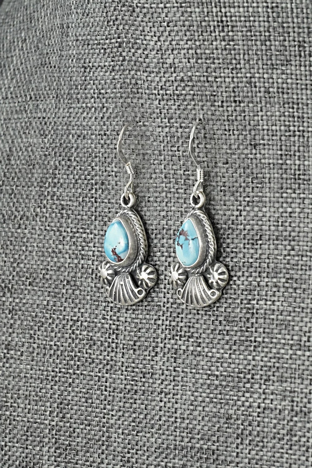 Turquoise & Sterling Silver Earrings - Verley Betone