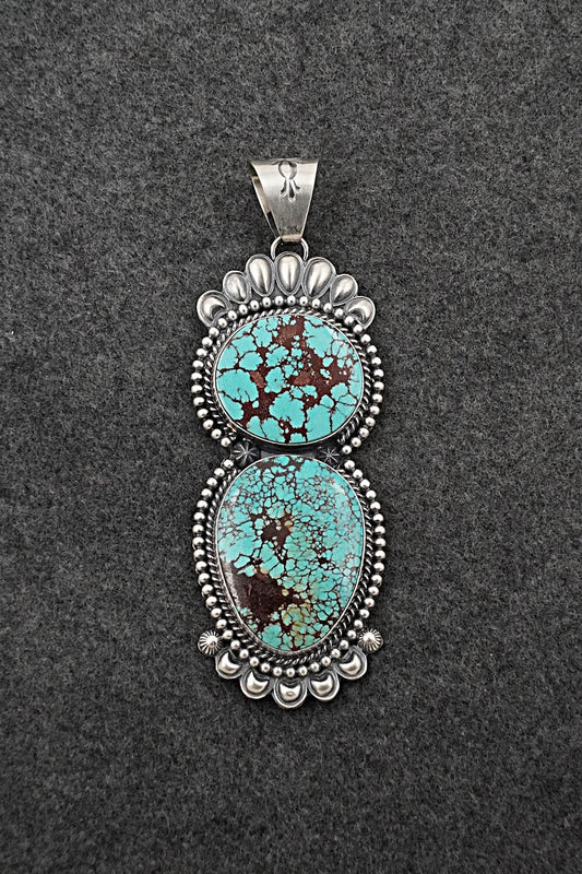 Turquoise & Sterling Silver Pendant - Raymond Delgarito
