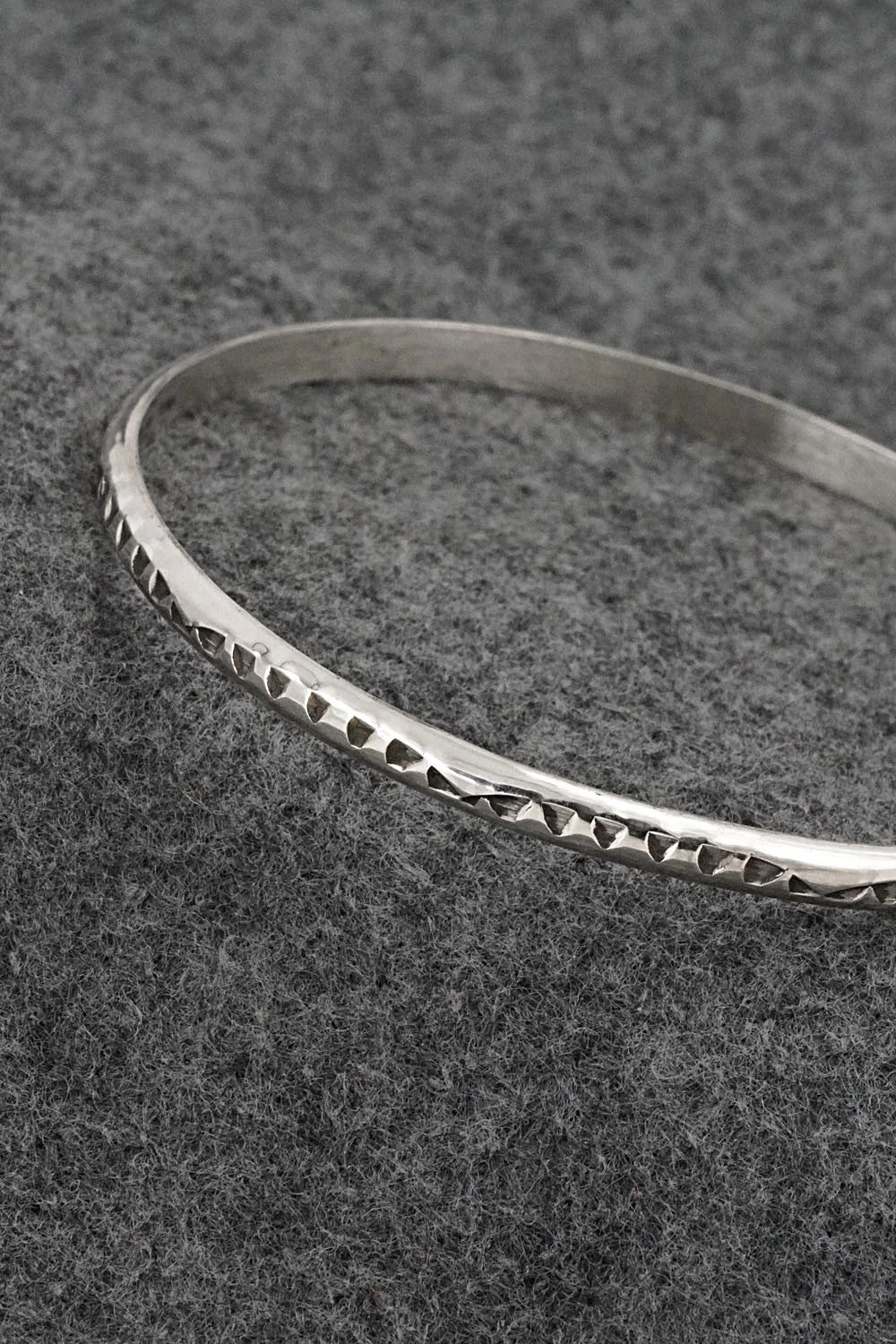 Sterling Silver Bangle Bracelet - Elaine Tahe