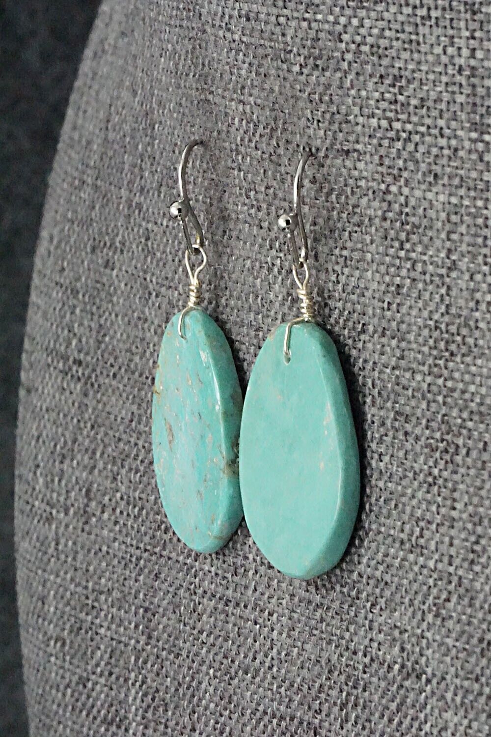 Turquoise & Sterling Silver Earrings - Joe Garcia