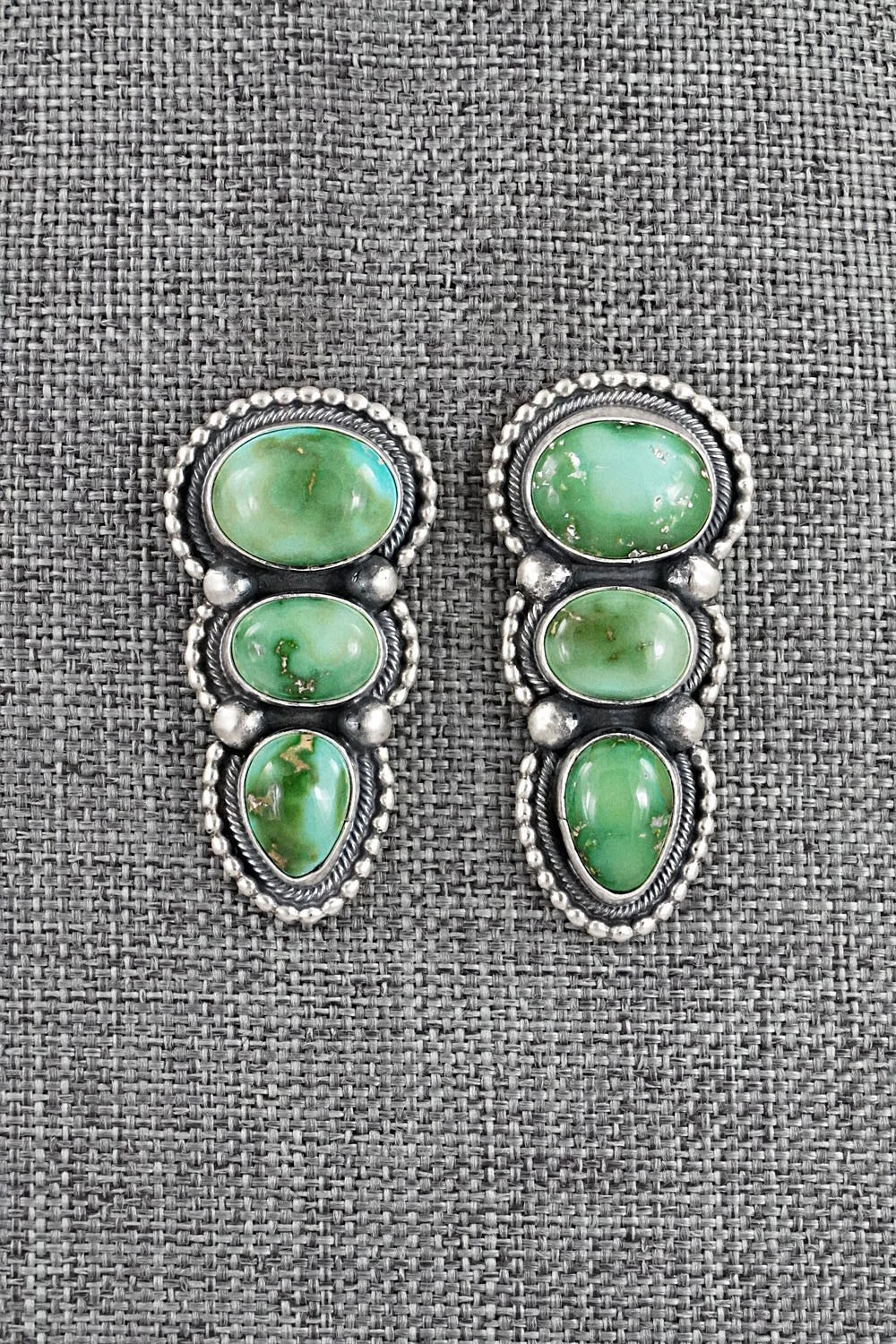 Turquoise & Sterling Silver Necklace and Earrings Set - Darrin Livingston