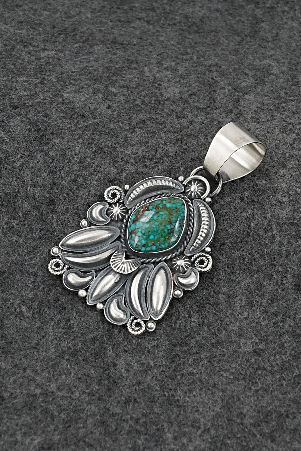 Turquoise and Sterling Silver Pendant - Derrick Gordon