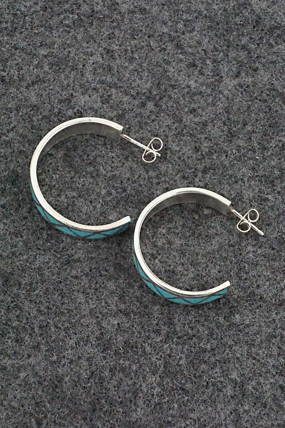 Turquoise & Sterling Silver Earrings - Claudine Haloo