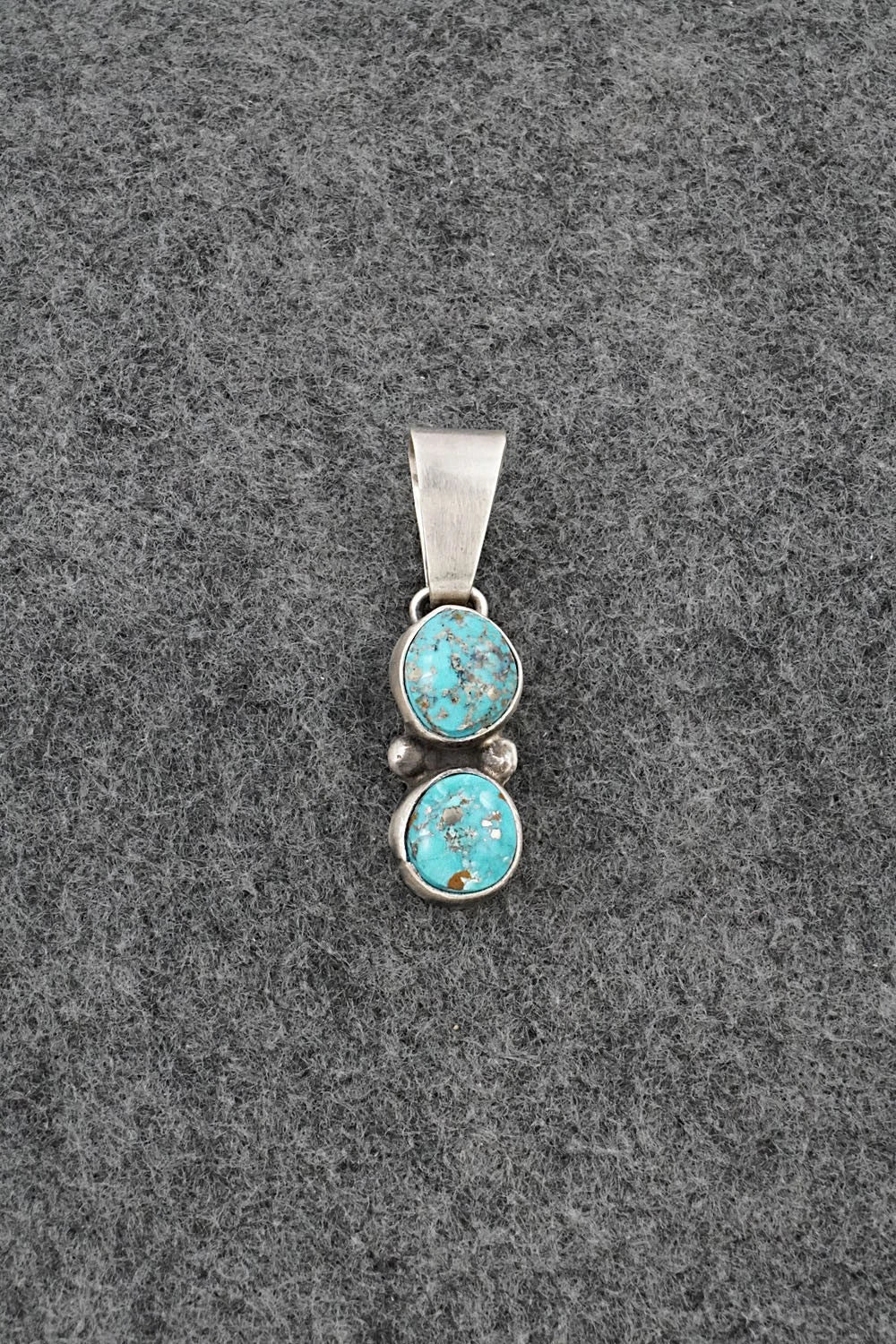 Turquoise & Sterling Silver Pendant - Darrin Livingston