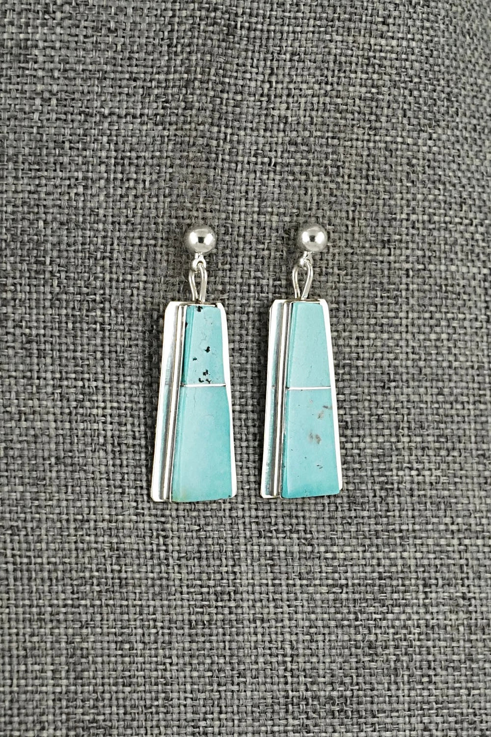 Turquoise & Sterling Silver Earrings - Brenda Pete