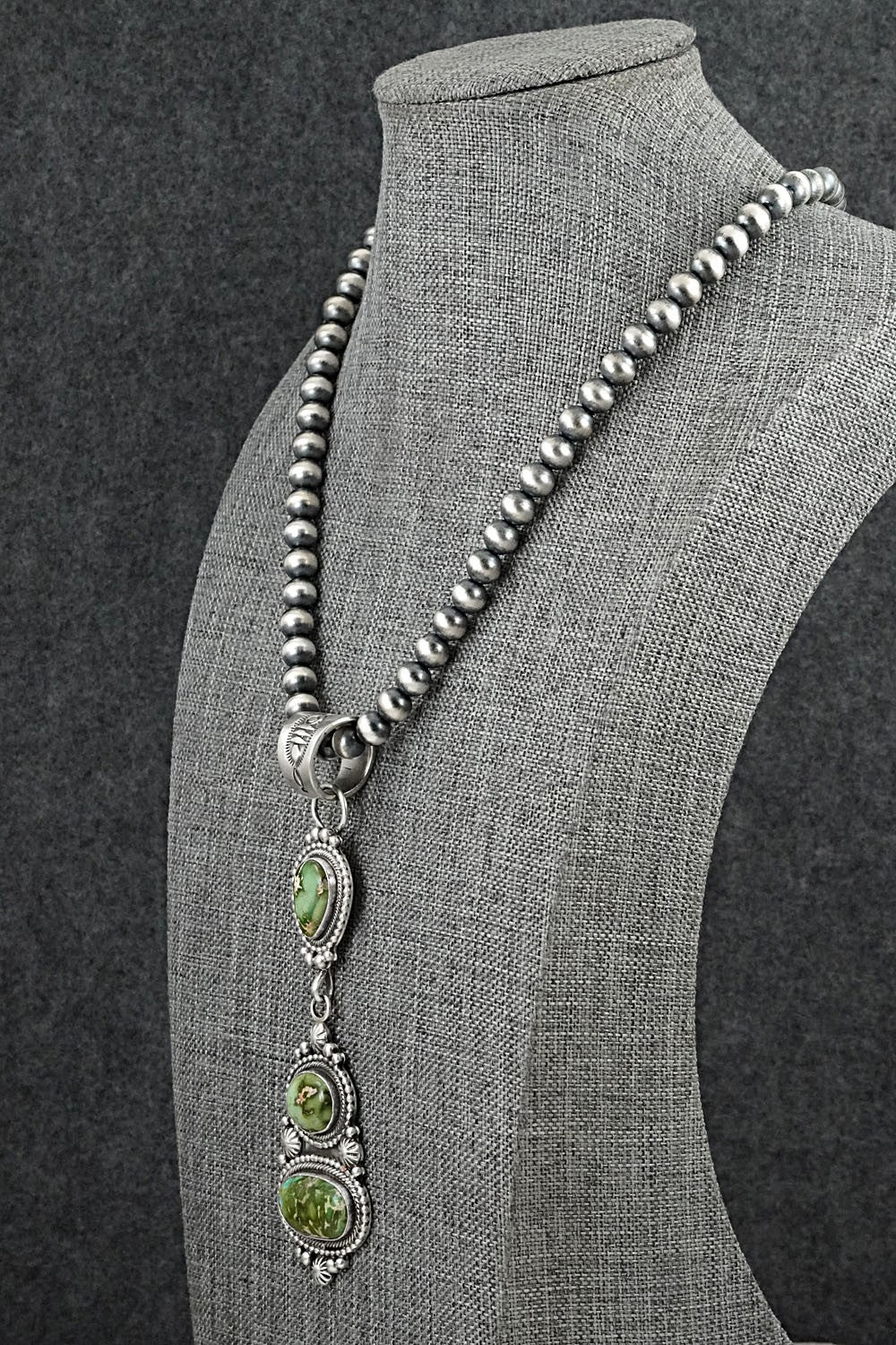 Turquoise & Sterling Silver Necklace - Tom Lewis