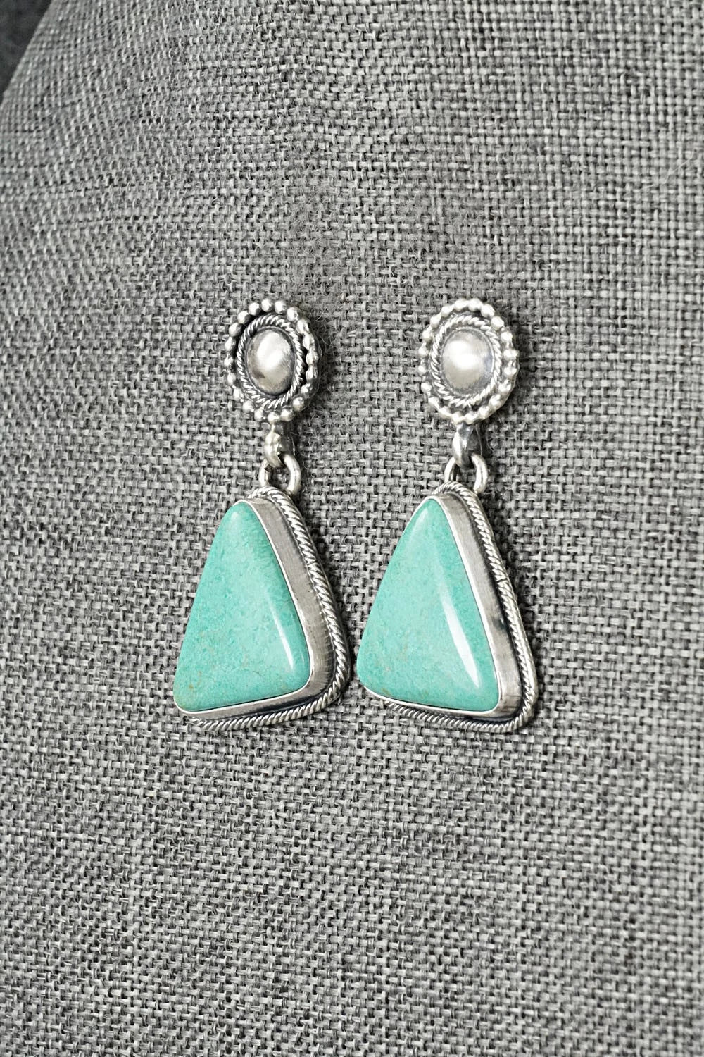 Turquoise & Sterling Silver Earrings - Darrin Livingston