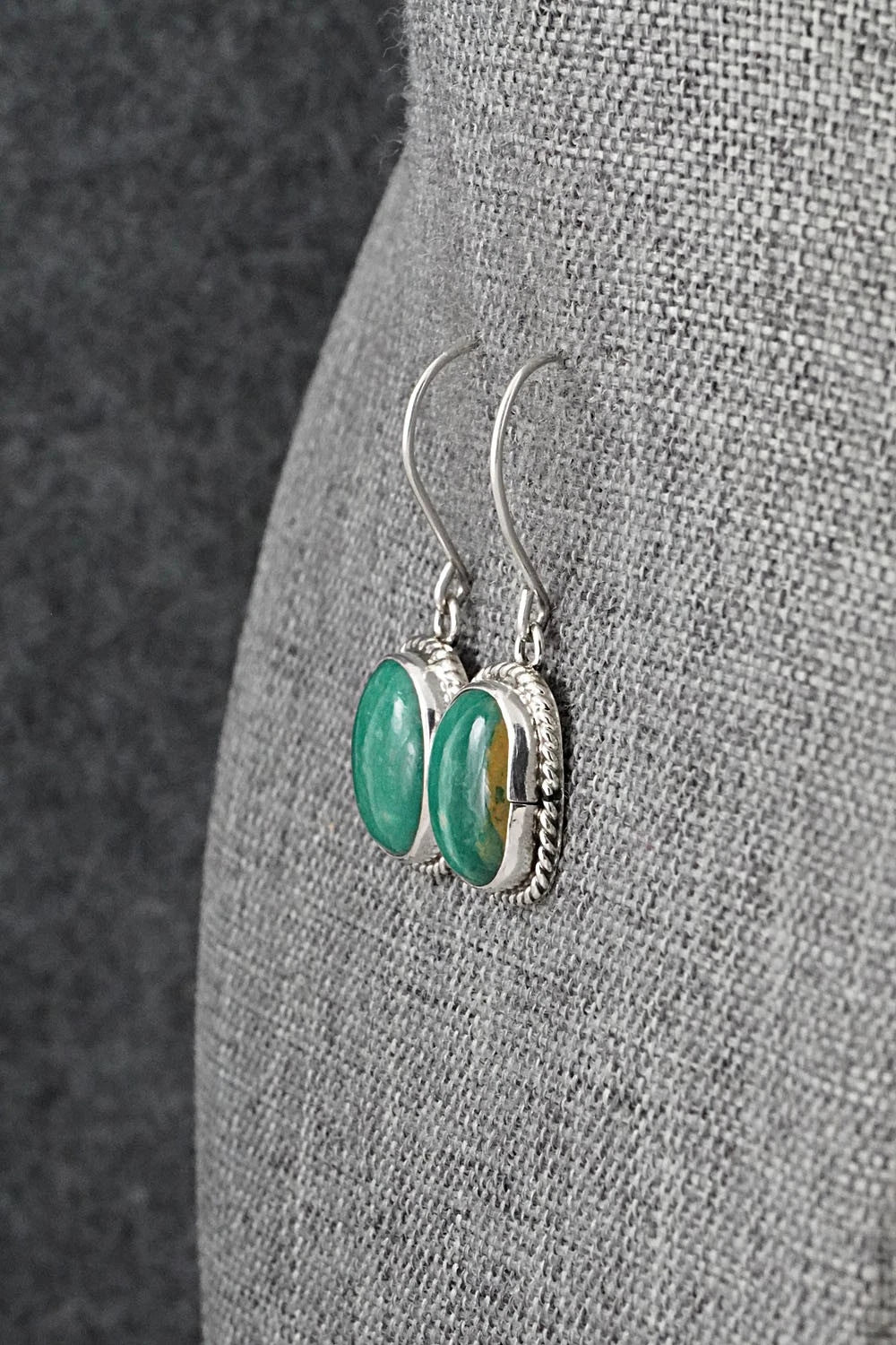 Turquoise & Sterling Silver Earrings - Eugene Gruber