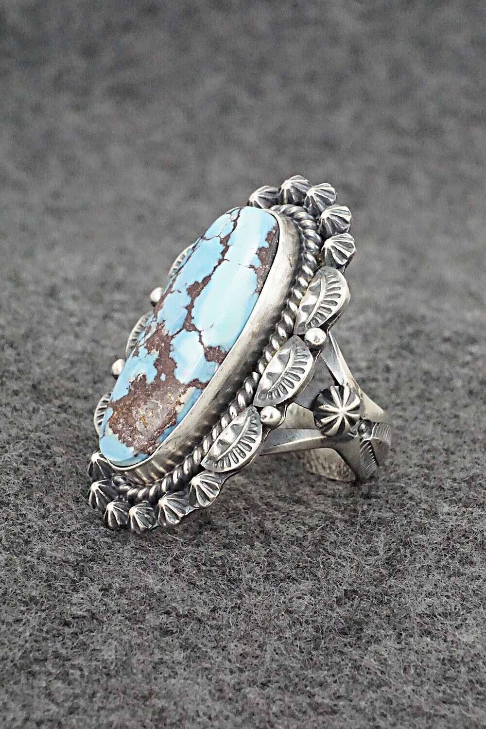 Turquoise & Sterling Silver Ring - Raymond Delgarito - Size 10