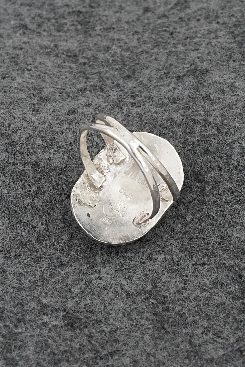 Multi-Stone & Sterling Silver Inlay Ring - Ola Eriacho - Size 8.5