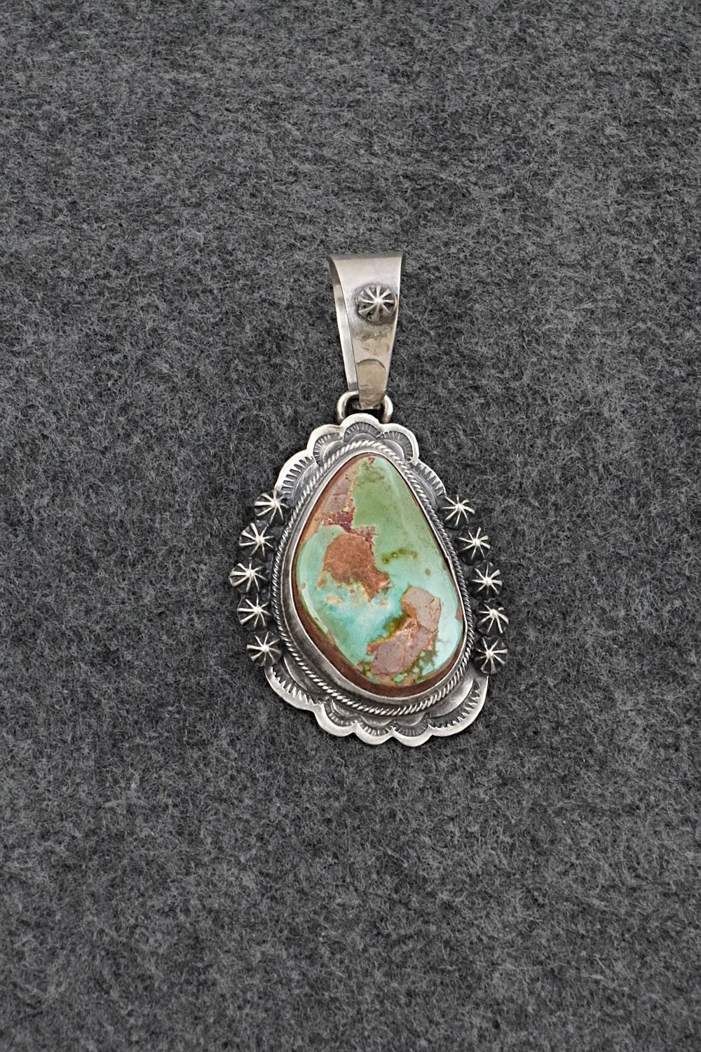 Turquoise & Sterling Silver Pendant - Darrin Livingston