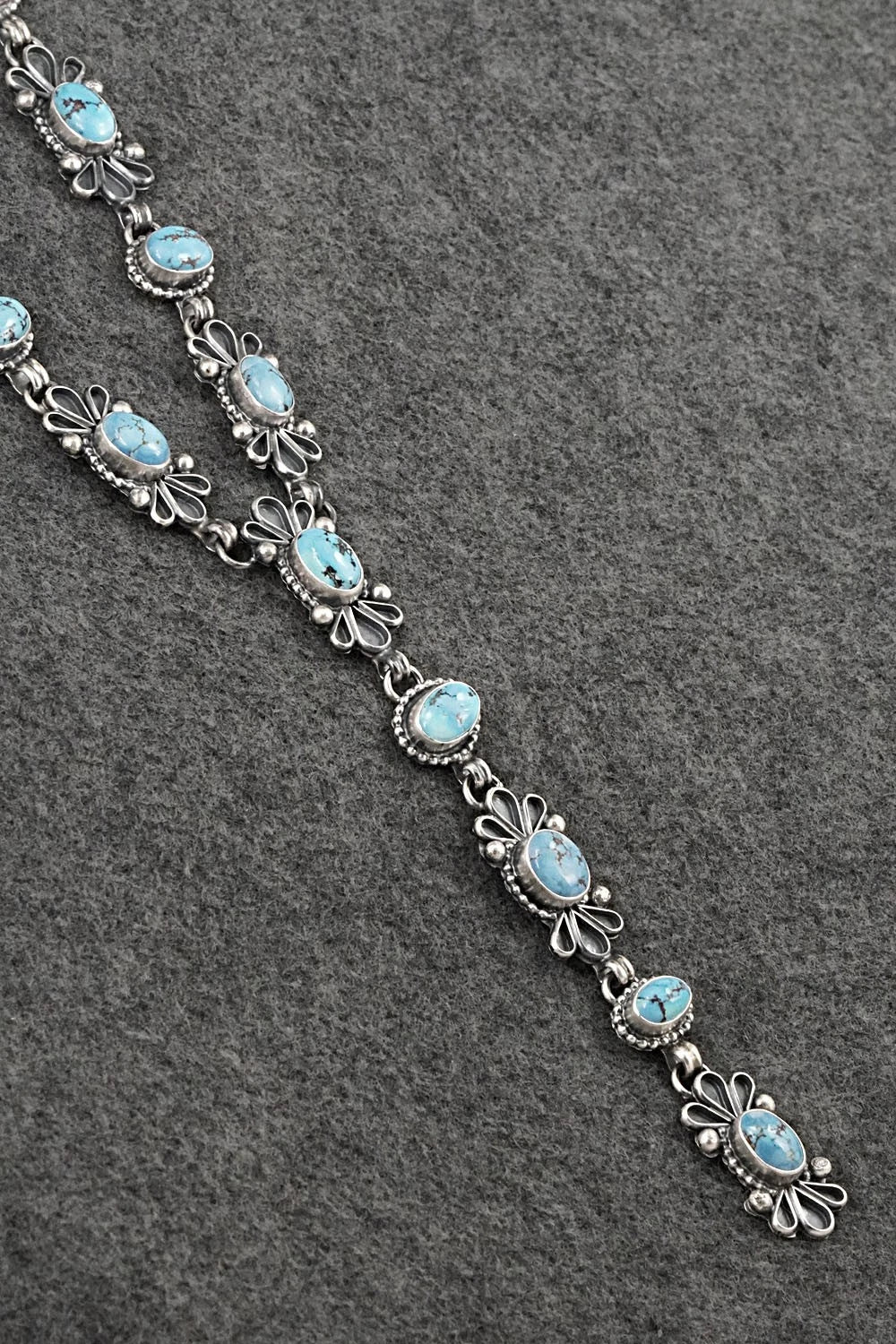Turquoise & Sterling Silver Necklace and Earrings Set - Darrin Livingston