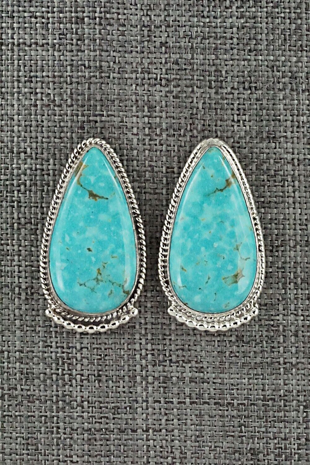 Turquoise & Sterling Silver Earrings - Verley Betone