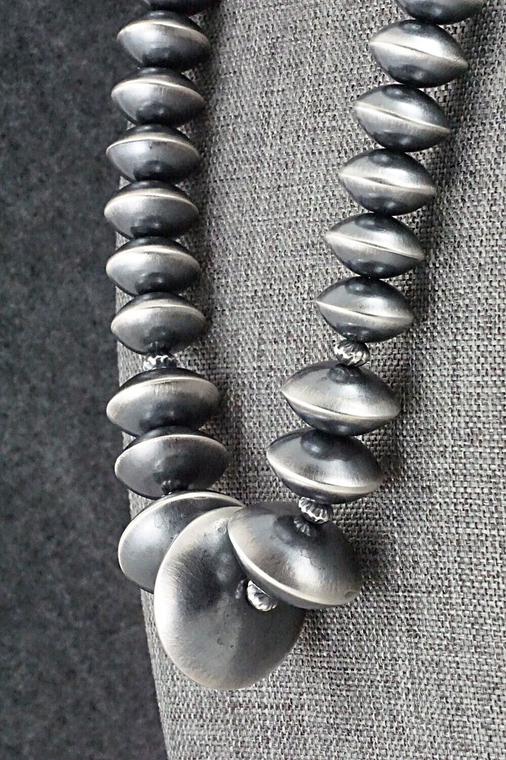 Sterling Silver Navajo Pearl Necklace 20" - Tonisha Haley