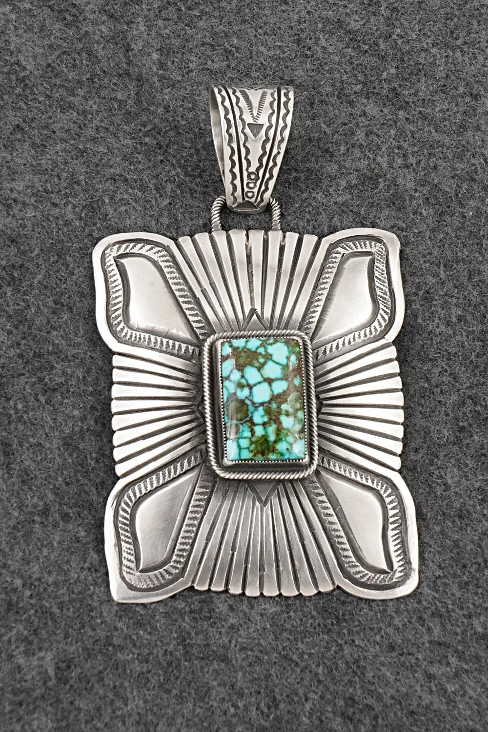 Turquoise & Sterling Silver Pendant - Calvin Martinez