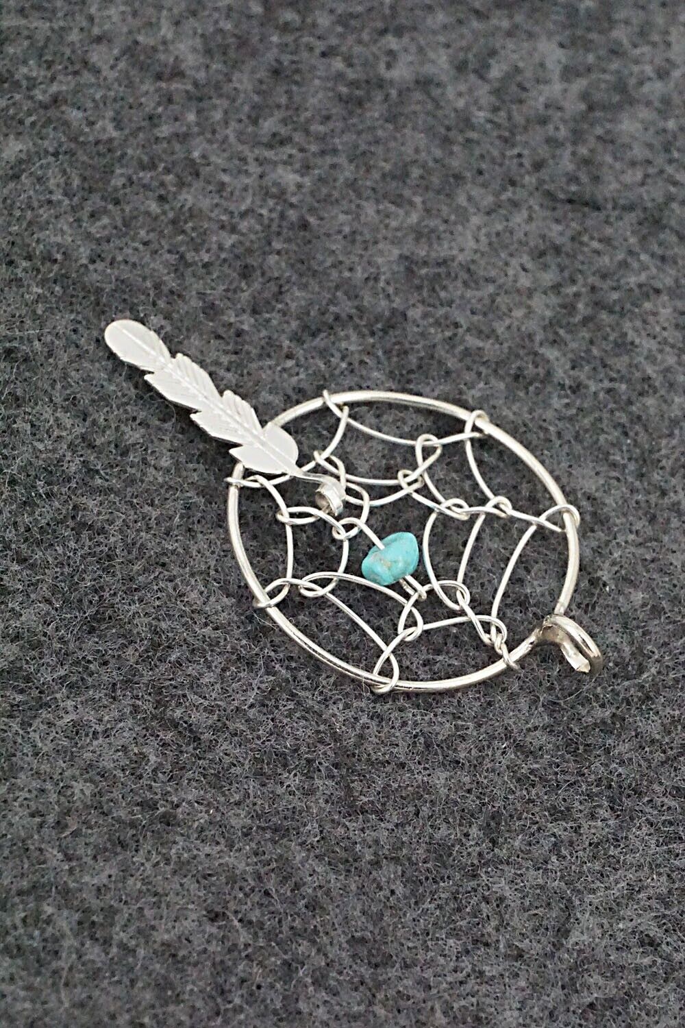 Turquoise and Sterling Silver Pendant - Helena Yazzie