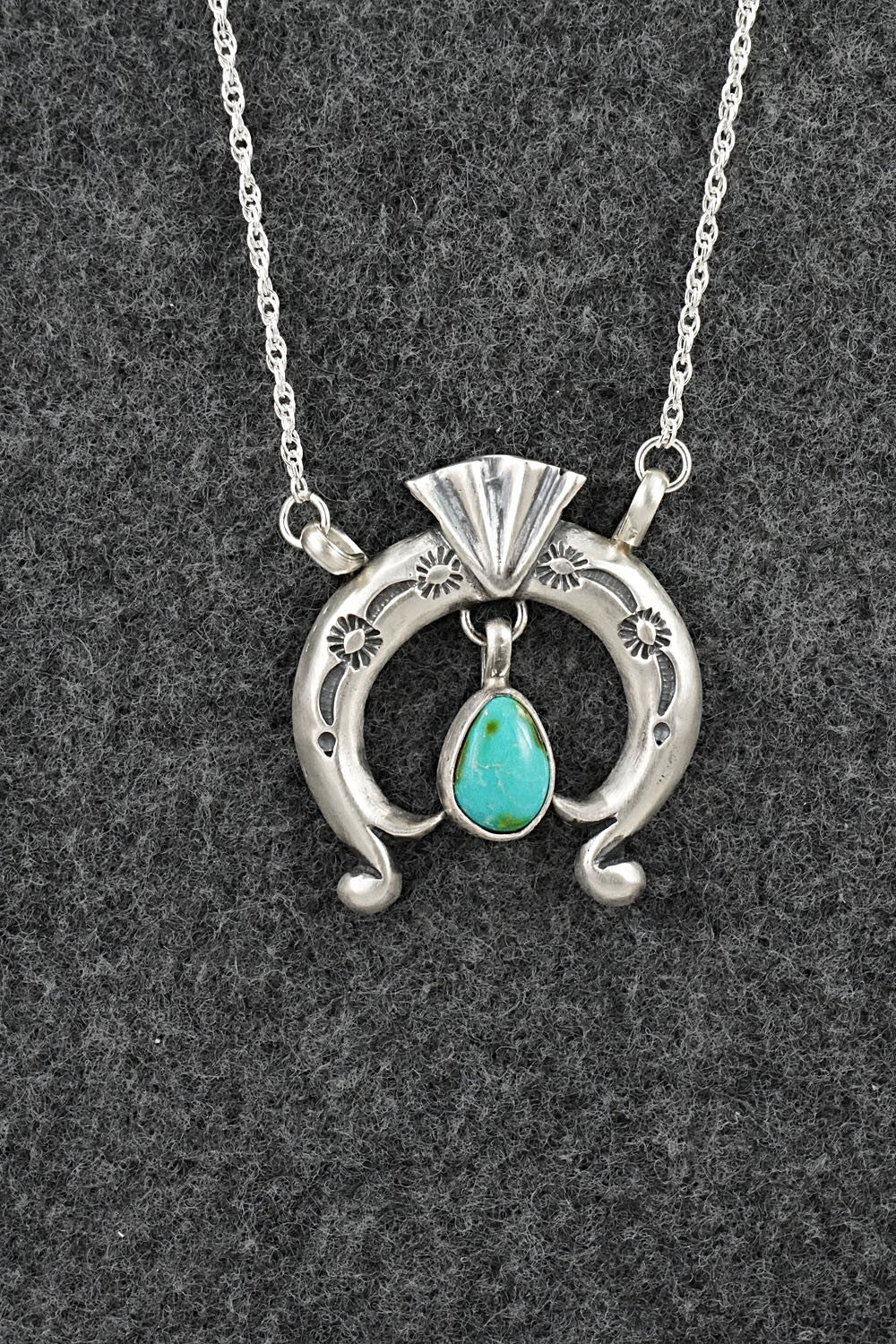 Turquoise & Sterling Silver Necklace - Gary Shorty