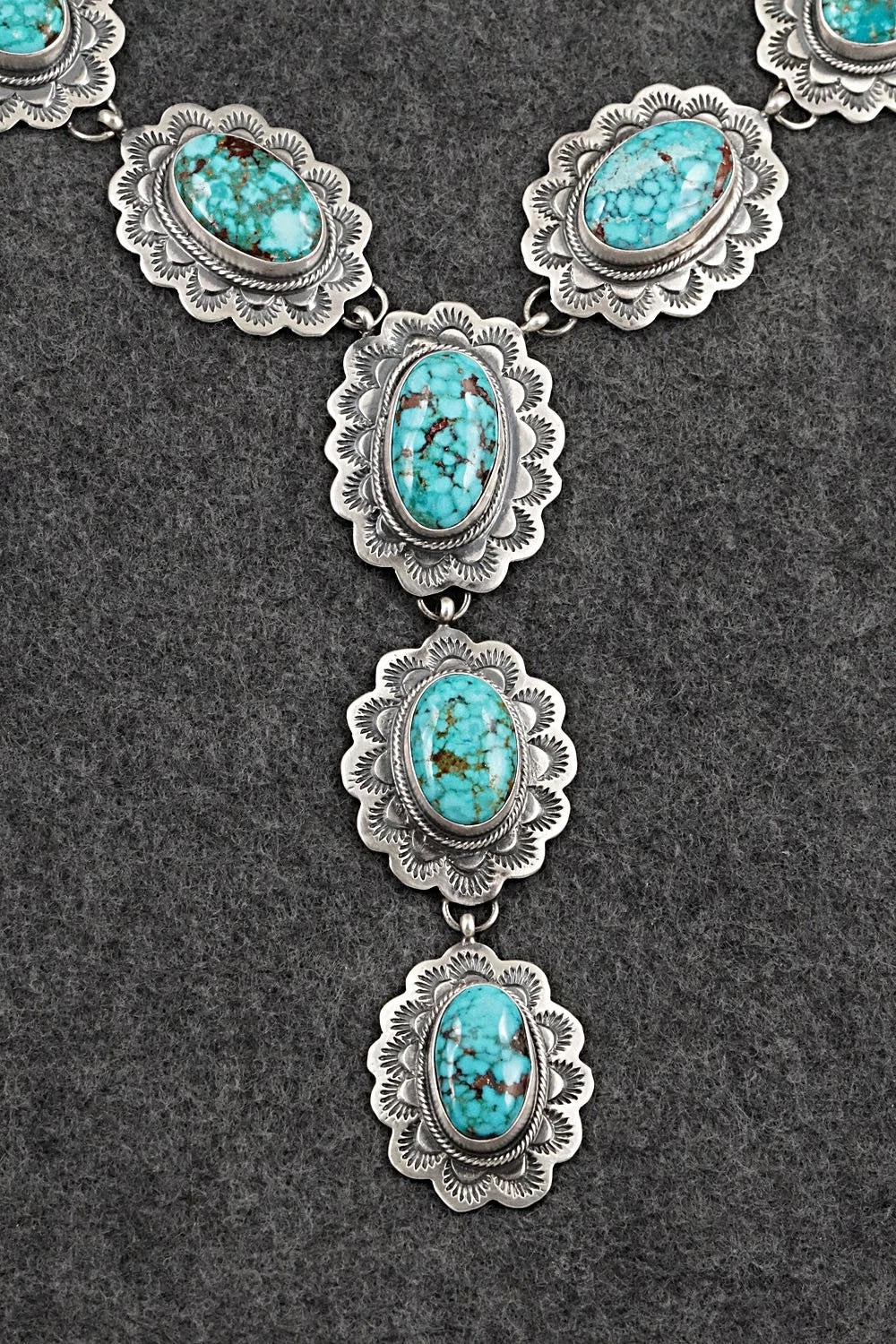 Turquoise & Sterling Silver Necklace and Earrings Set - Bob Becenti