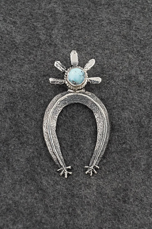 Turquoise & Sterling Silver Pendant - Delbert Arviso