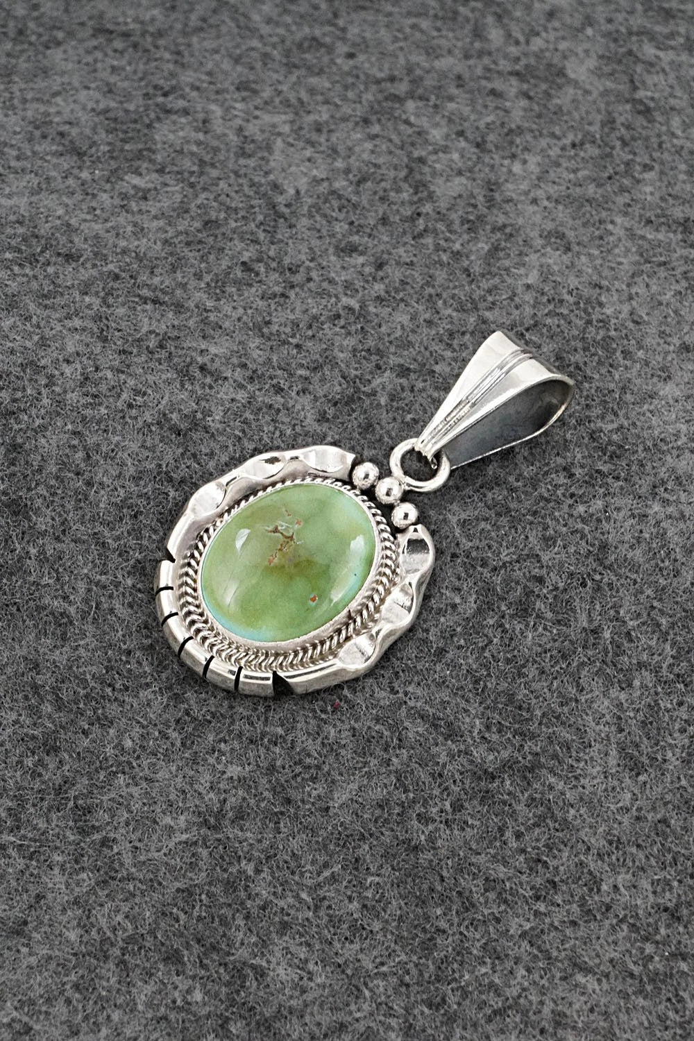 Turquoise & Sterling Silver Pendant - Samuel Yellowhair