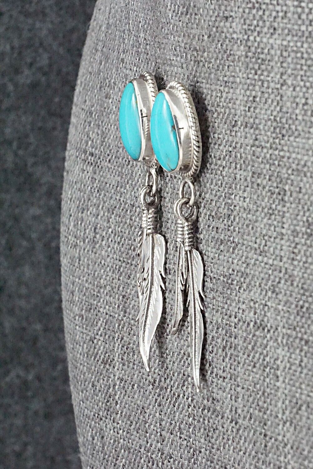 Turquoise and Sterling Silver Earrings - Sharon McCarthy