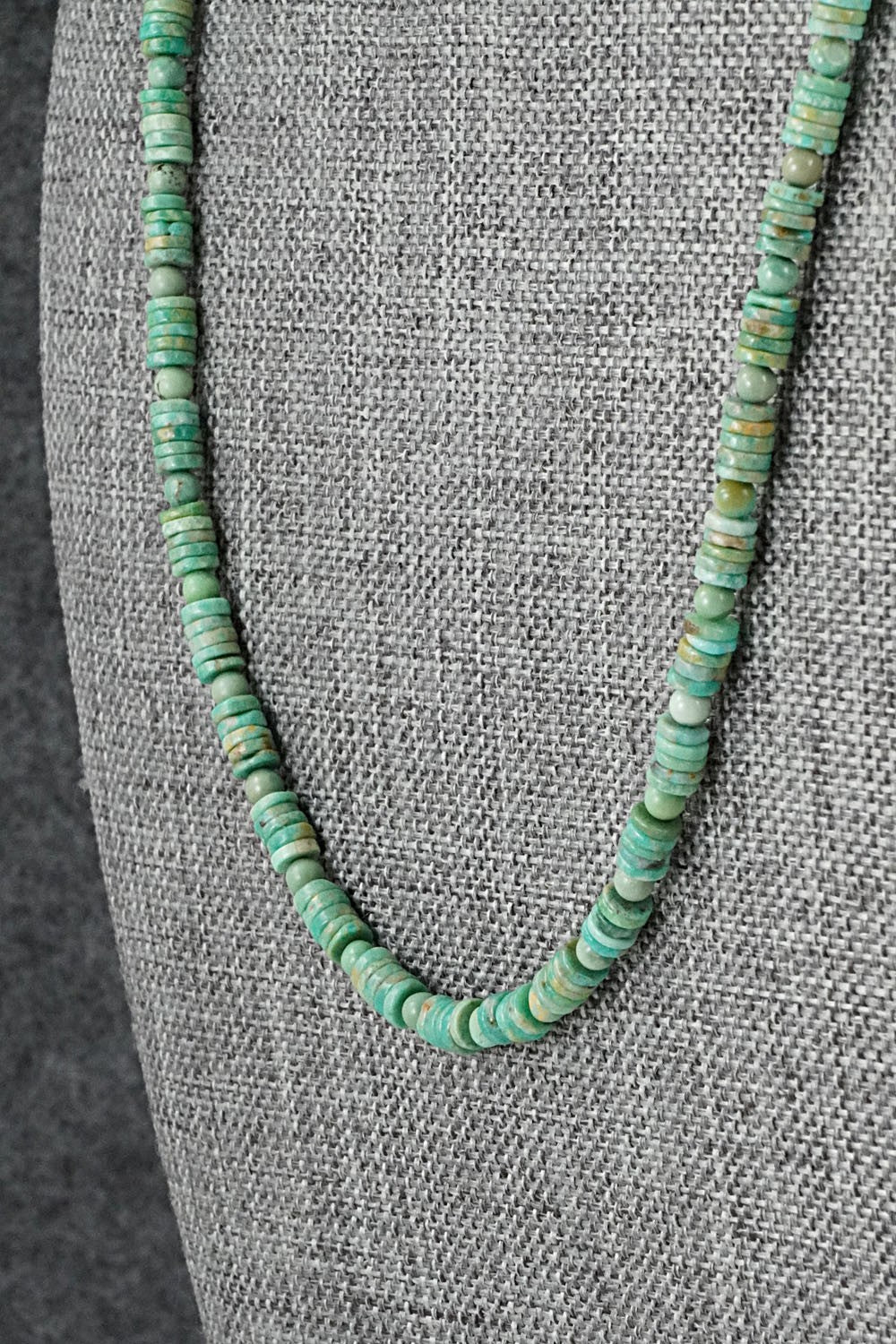 Turquoise & Sterling Silver Necklace 19" - Helen Tsosie