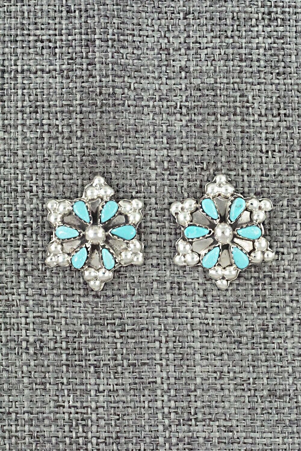 Turquoise & Sterling Silver Earrings - Alice Mutte