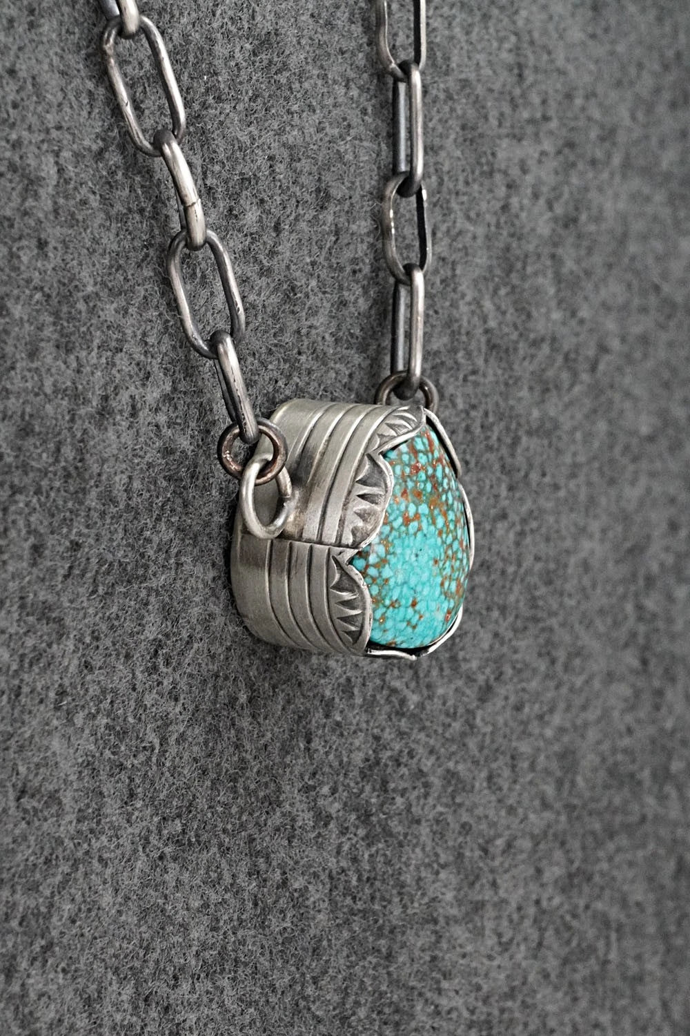 Turquoise & Sterling Silver Necklace - Paul Livingston