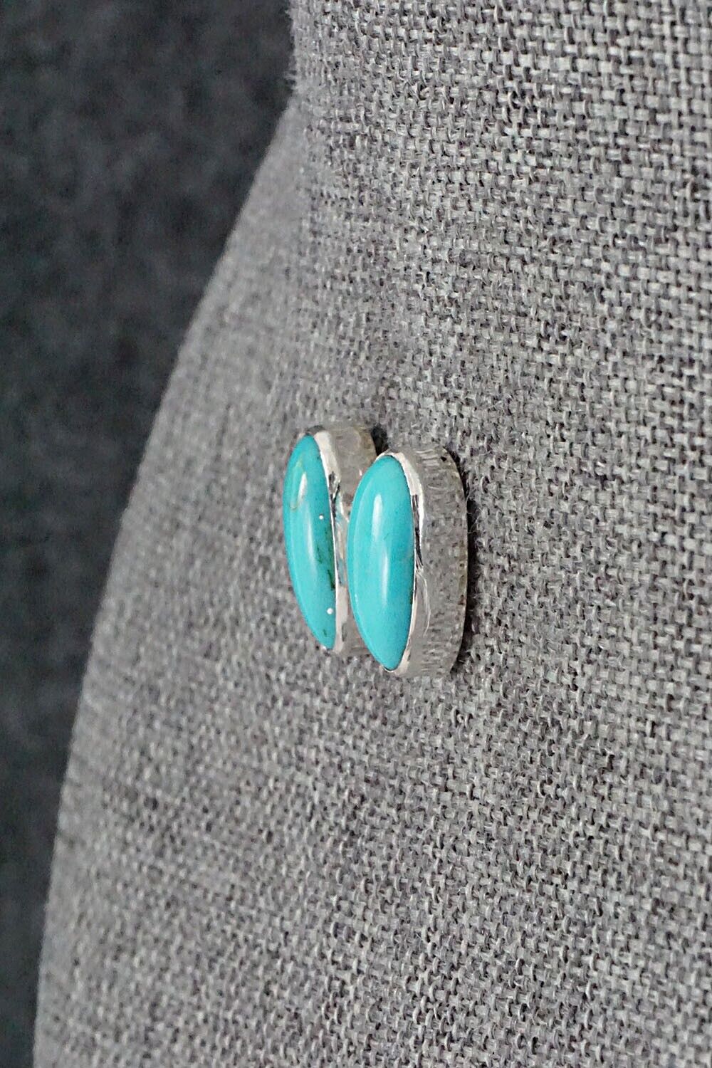 Turquoise & Sterling Silver Earrings - Marco Begaye