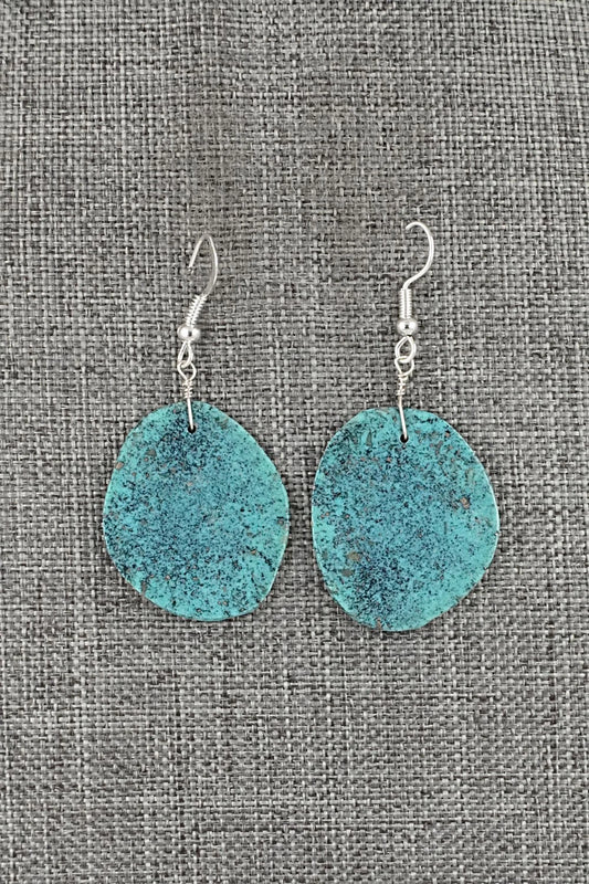 Turquoise & Sterling Silver Earrings - Louise Pete