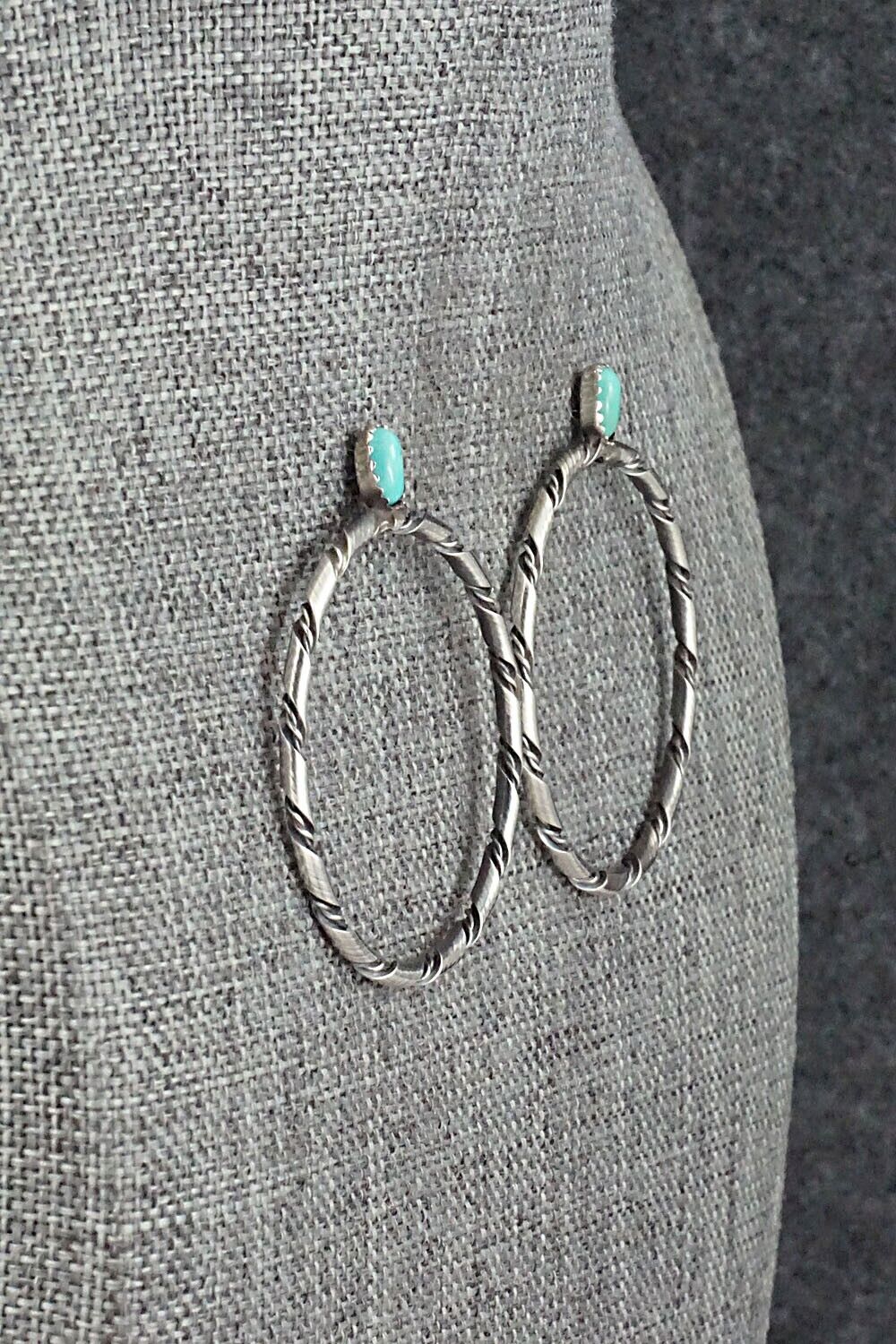 Turquoise and Sterling Silver Earrings - Nashina Tsosie