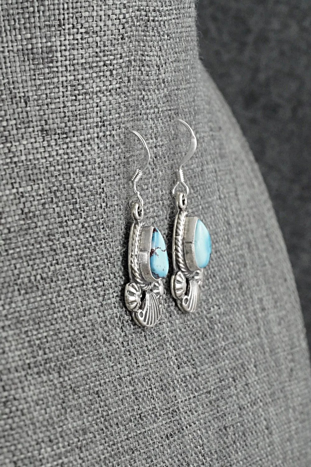 Turquoise & Sterling Silver Earrings - Verley Betone