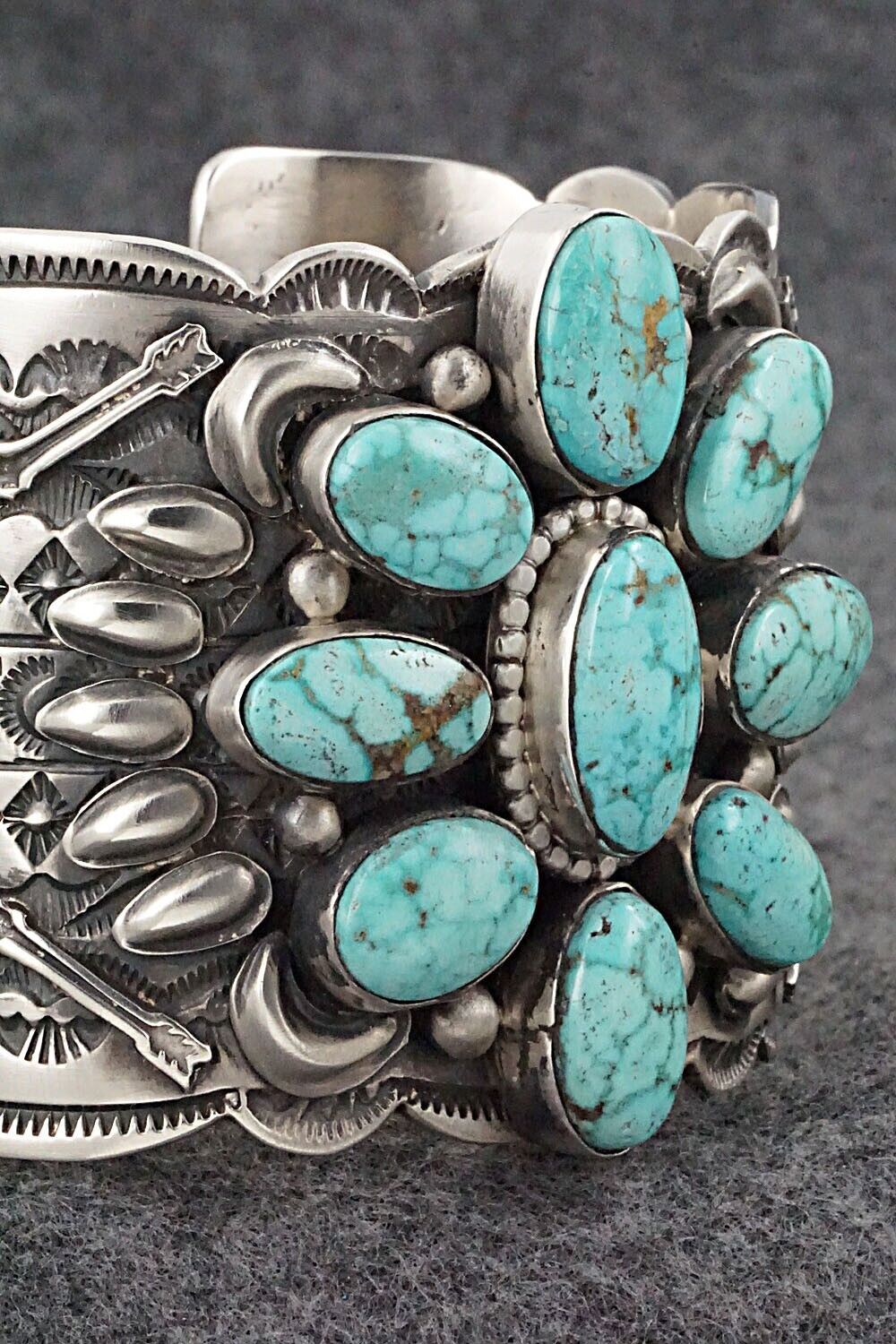 Turquoise & Sterling Silver Bracelet - Matilda Jon
