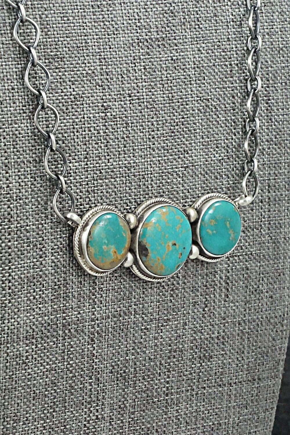 Turquoise & Sterling Silver Necklace - Kathleen Livingston