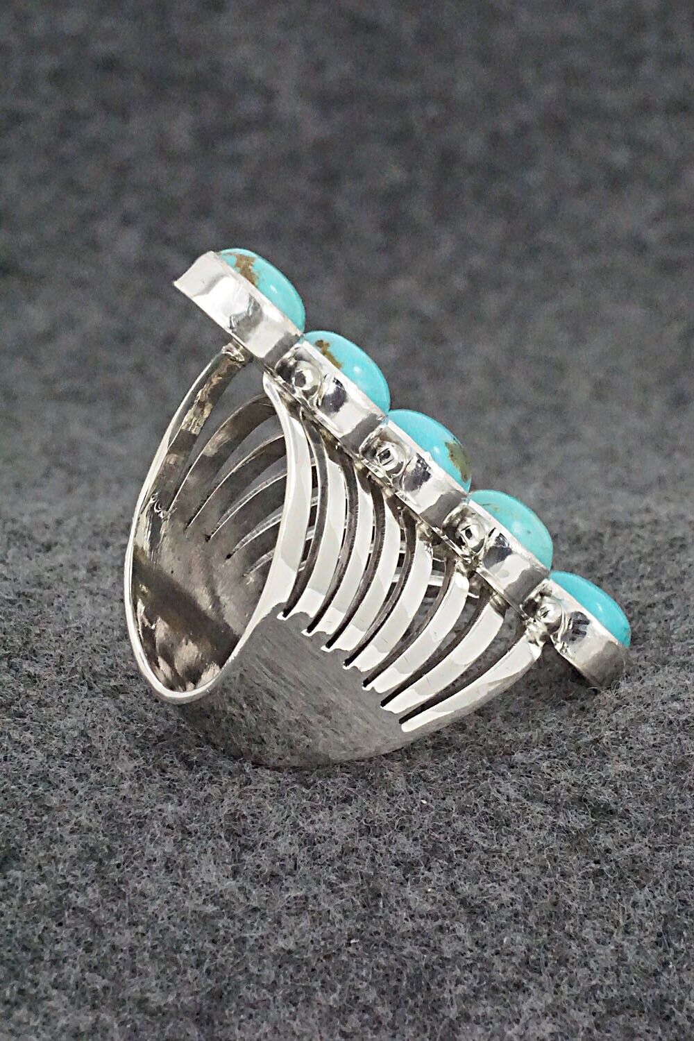 Turquoise & Sterling Silver Ring - Thomas Yazzie - Size 10