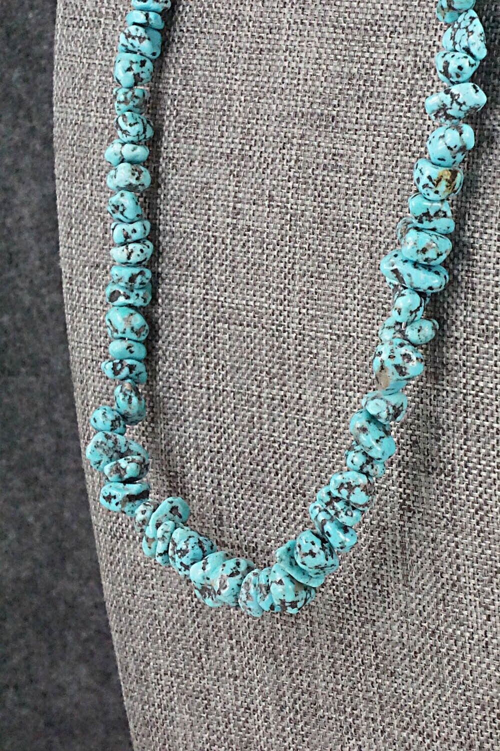 Turquoise & Sterling Silver Necklace 22" - Louise Joe