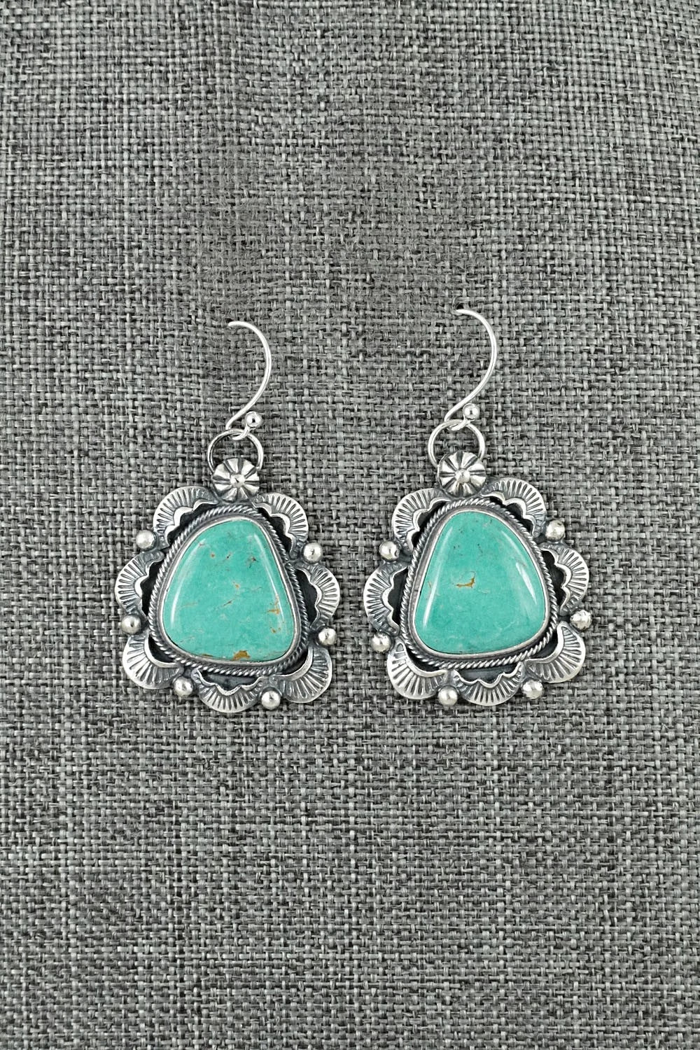 Turquoise & Sterling Silver Earrings - Jackson Hoskie