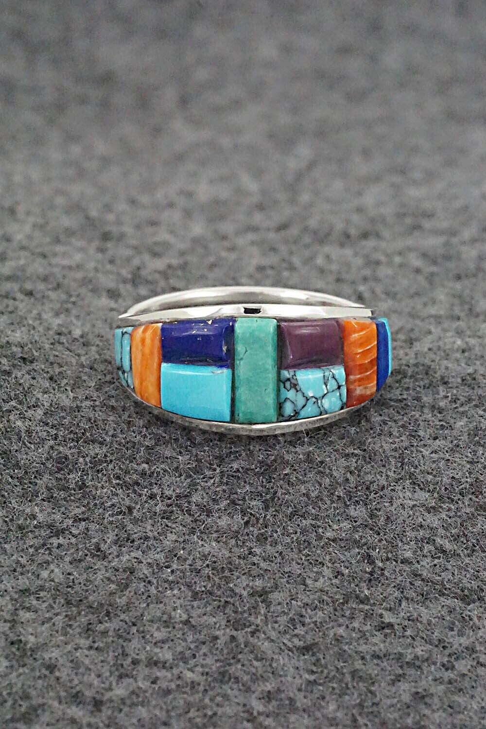 Multi-Stone & Sterling Silver Ring - Edison Yazzie - Size 11