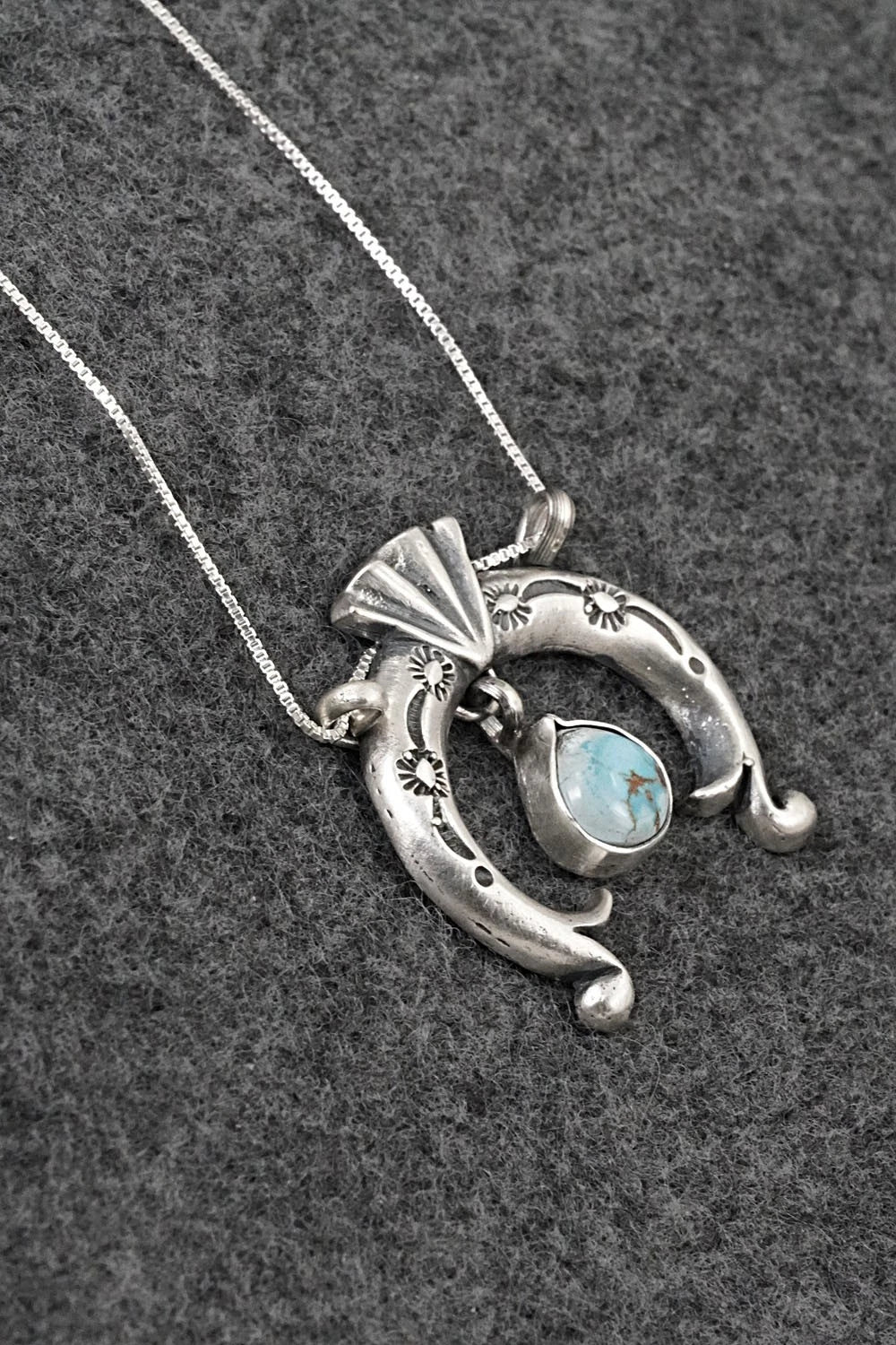 Turquoise & Sterling Silver Necklace - Gary Shorty