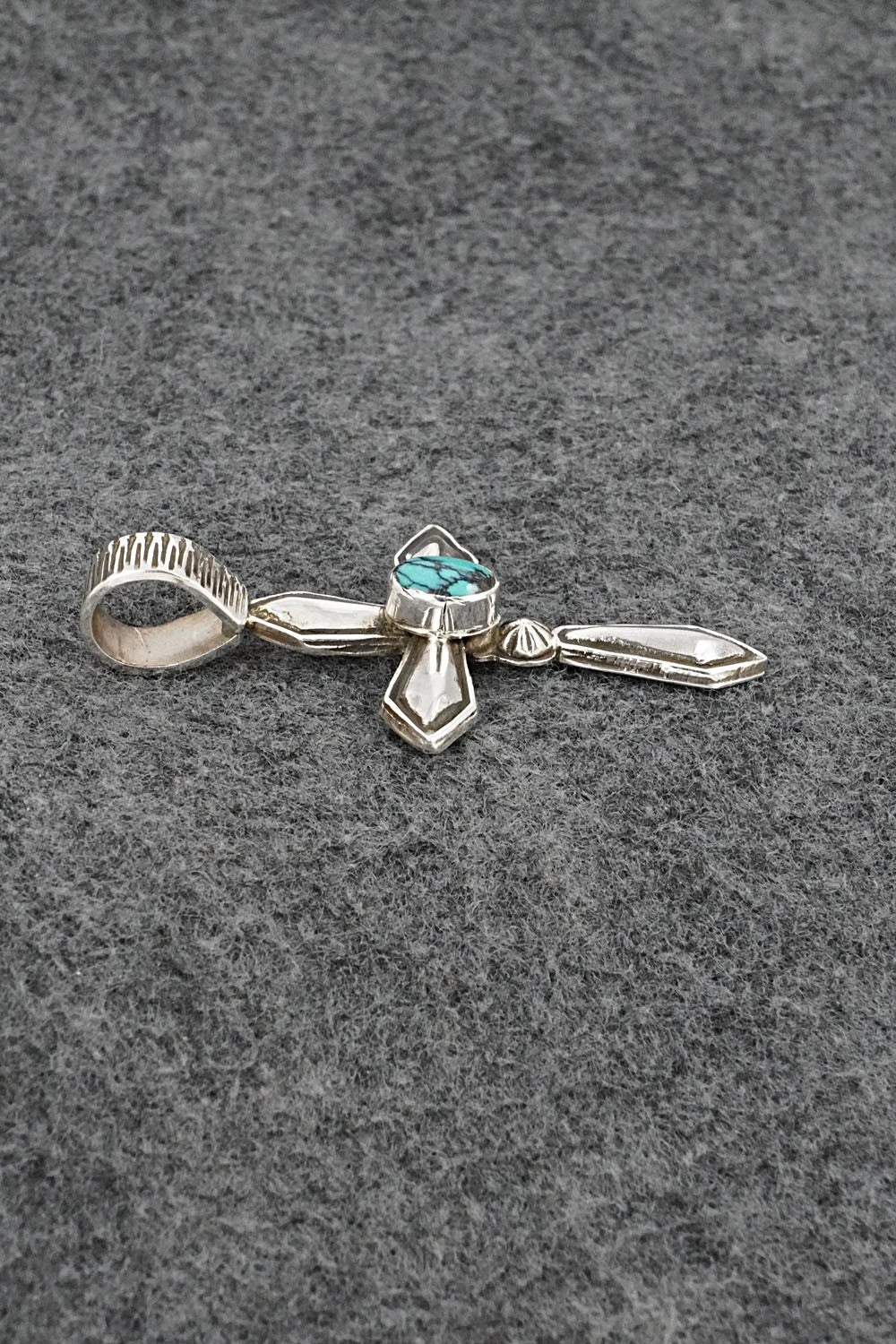 Turquoise & Sterling Silver Pendant - Emerson Delgarito