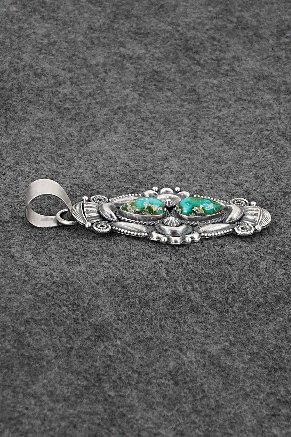 Turquoise and Sterling Silver Pendant - Derrick Gordon