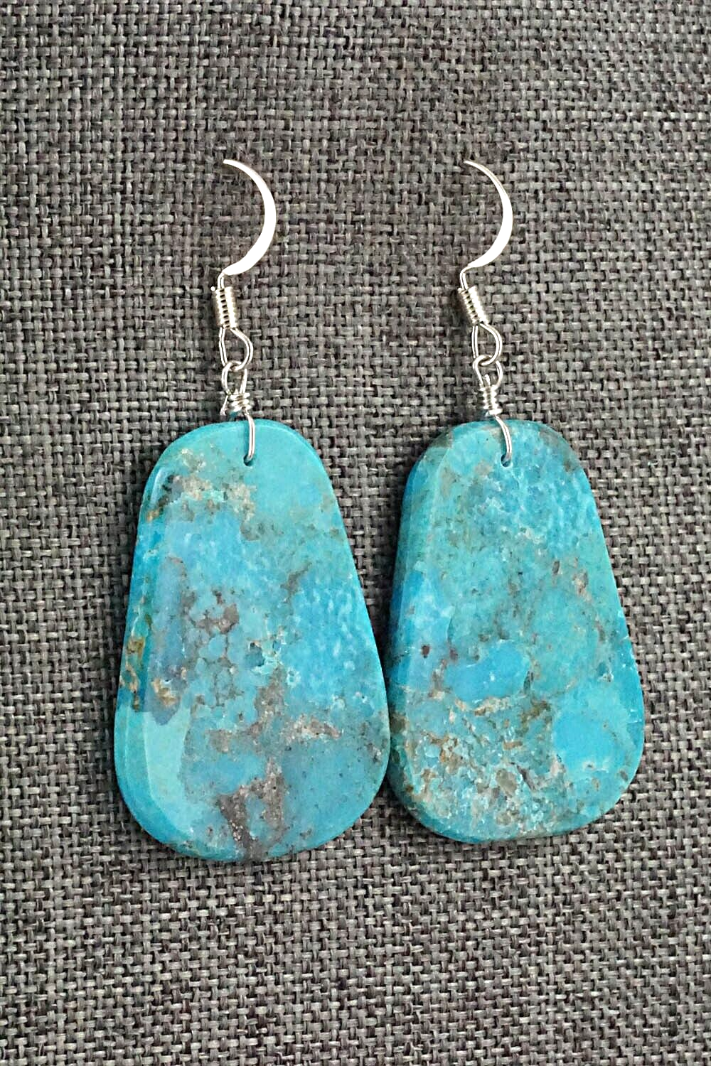 Turquoise & Sterling Silver Earrings - Lupe Lovato