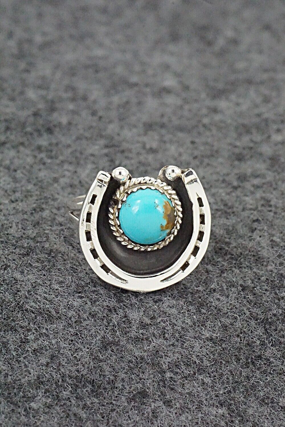 Turquoise & Sterling Silver Ring - Alice Rose Saunders - Size 7