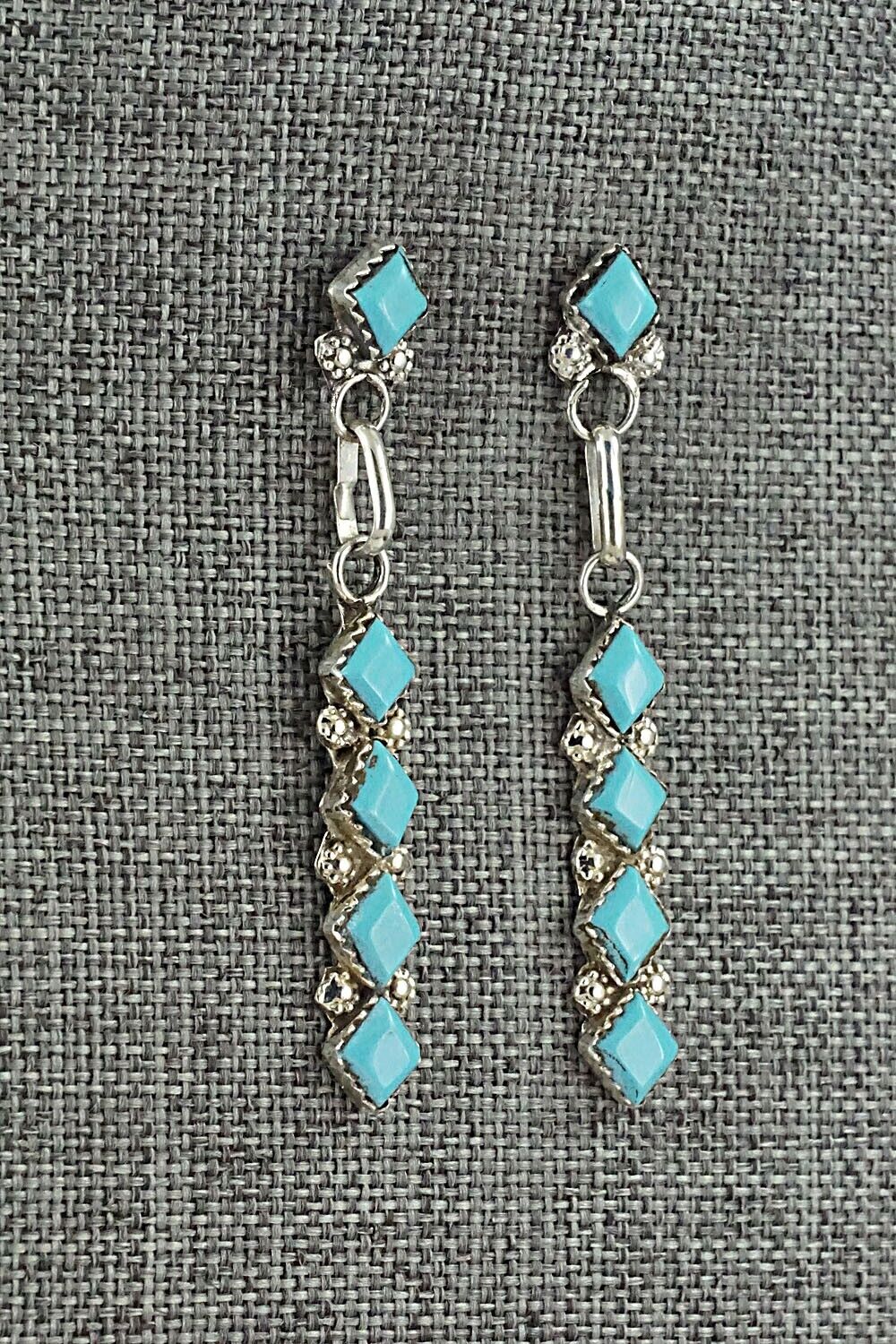 Turquoise & Sterling Silver Earrings - Olivia Qualo