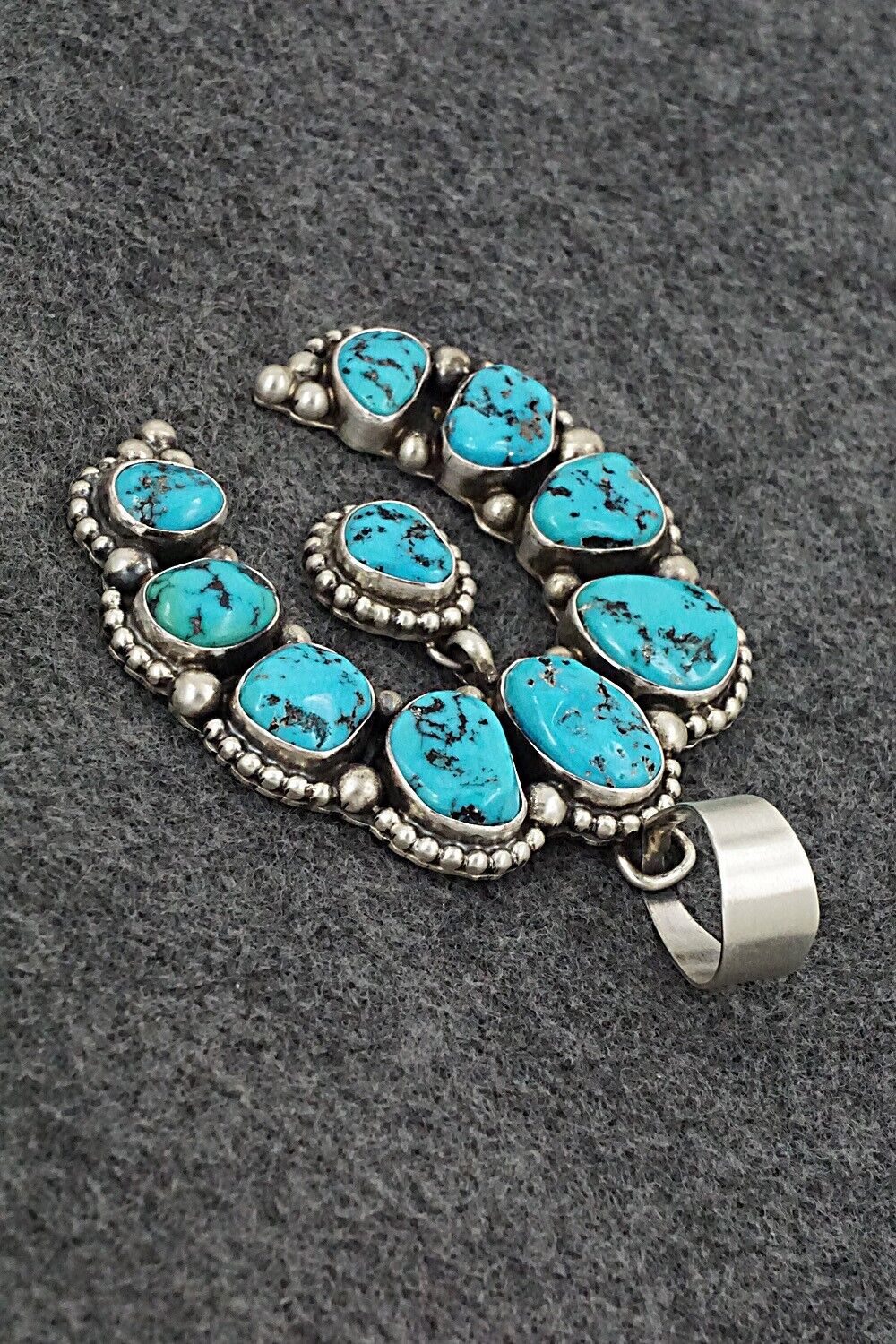 Turquoise & Sterling Silver Pendant - Kathleen Livingston